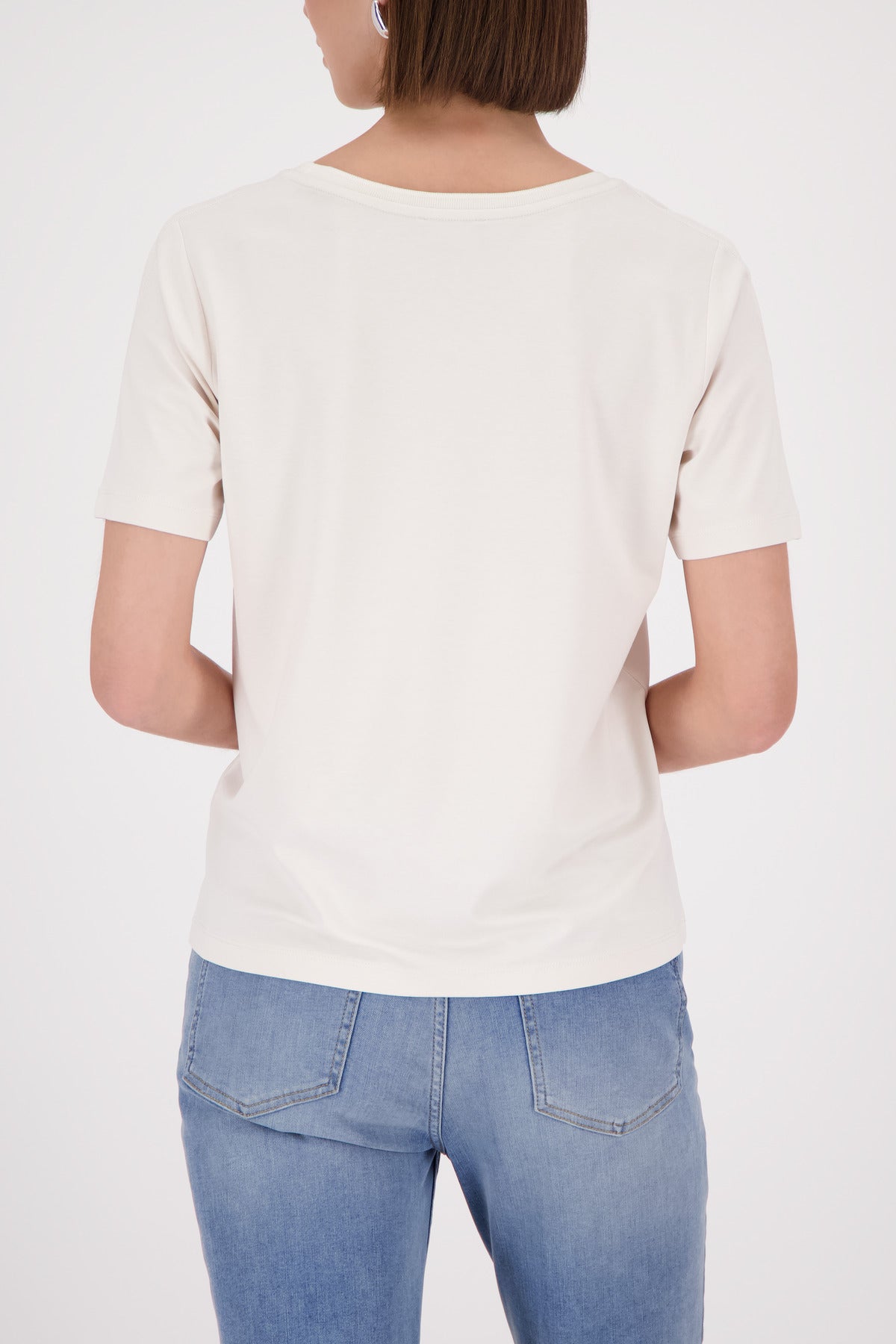 Monari Champagne Beige Pocket Rhinestone Top