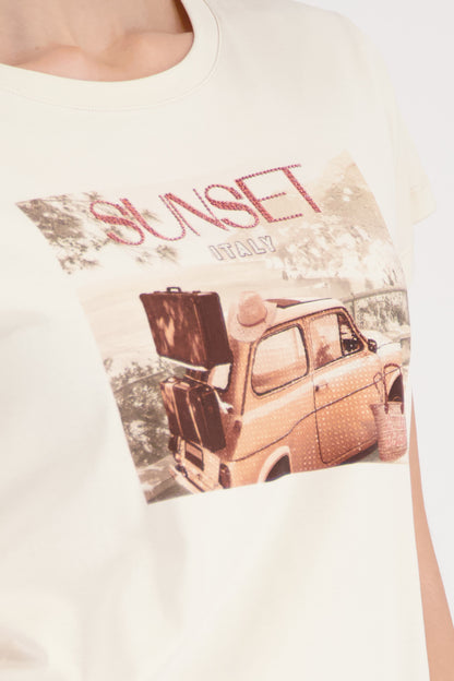 Monari Marble Car Print T-Shirt