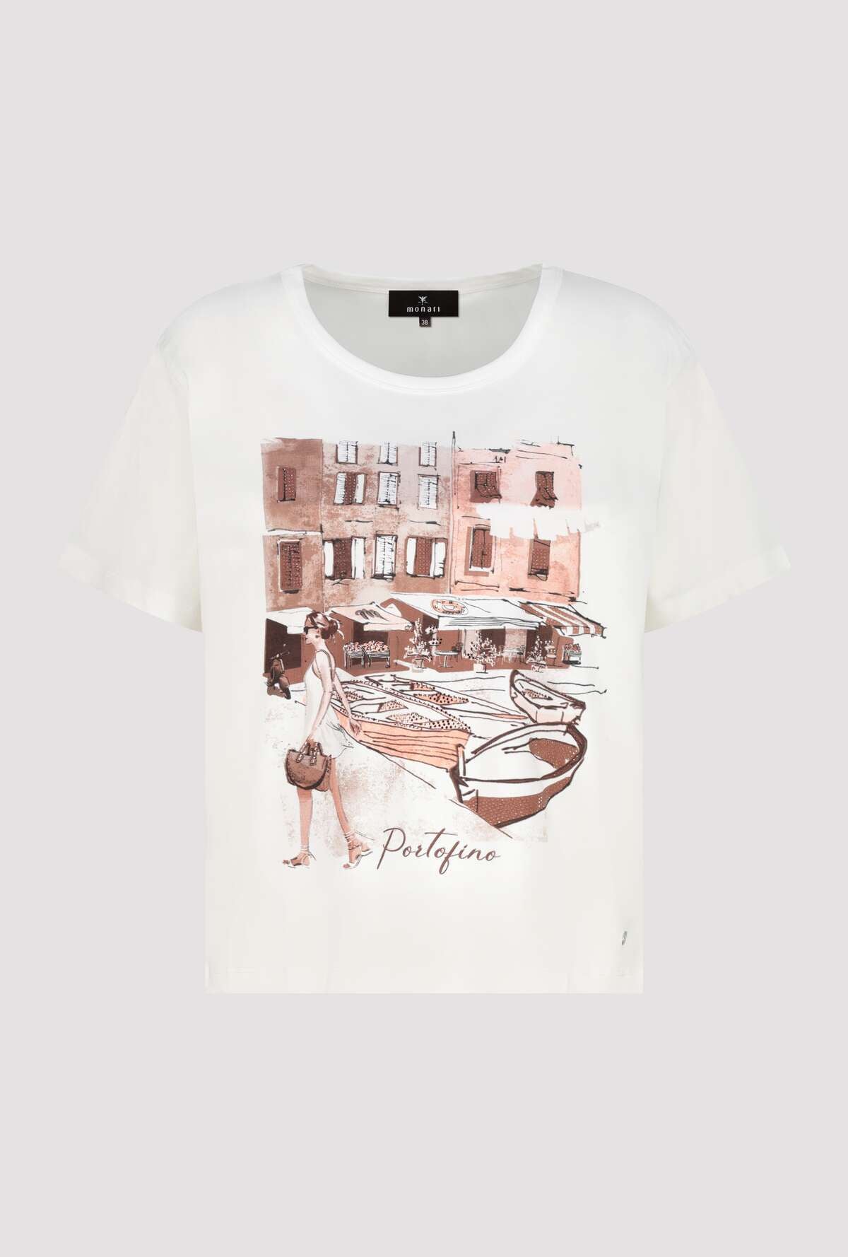 Monari Cream City Print T-Shirt