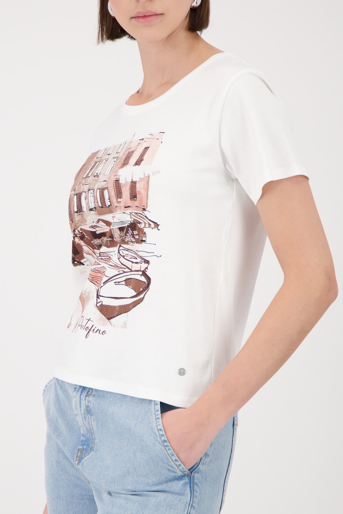 Monari Cream City Print T-Shirt