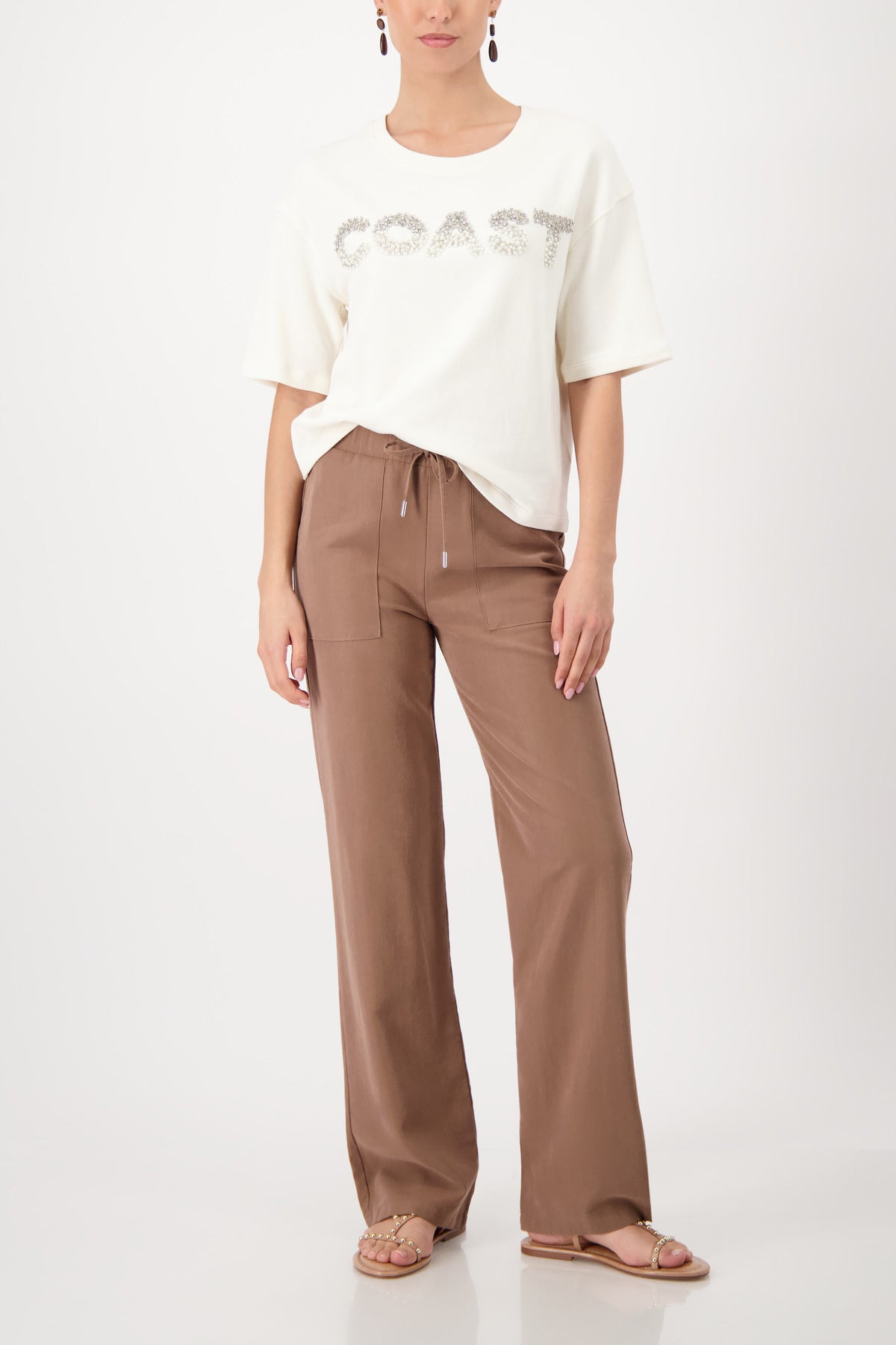 Monari Marble COAST Embellished SS Sweatshirt