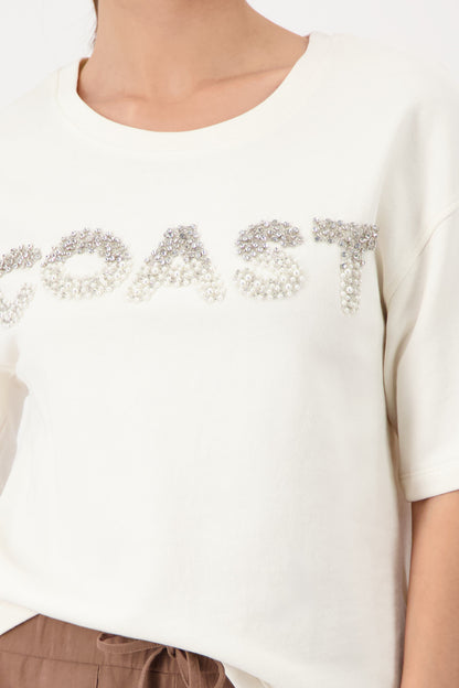Monari Marble COAST Embellished SS Sweatshirt