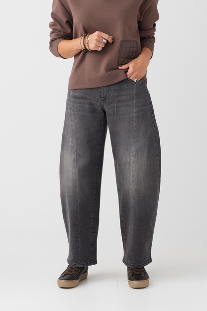 Mac Dakota Anthra Wash Barrel Jeans