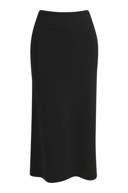 Milano Black Cashmere Blend Knitted Skirt