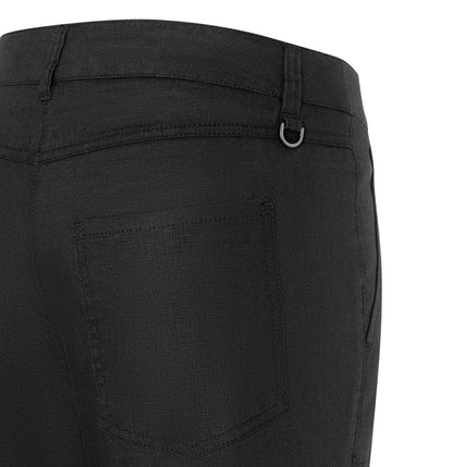 Mac Nora Black Linen Cropped Trouser