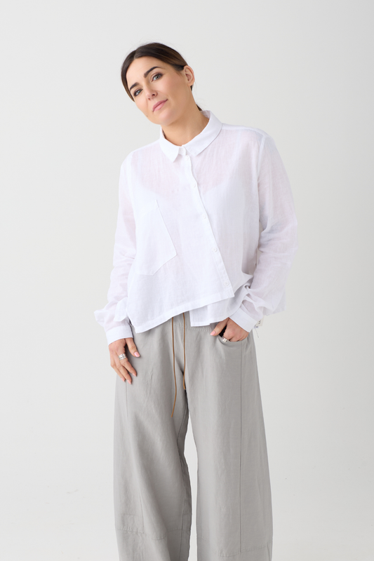 Lurdes Bergada White Cropped Shirt