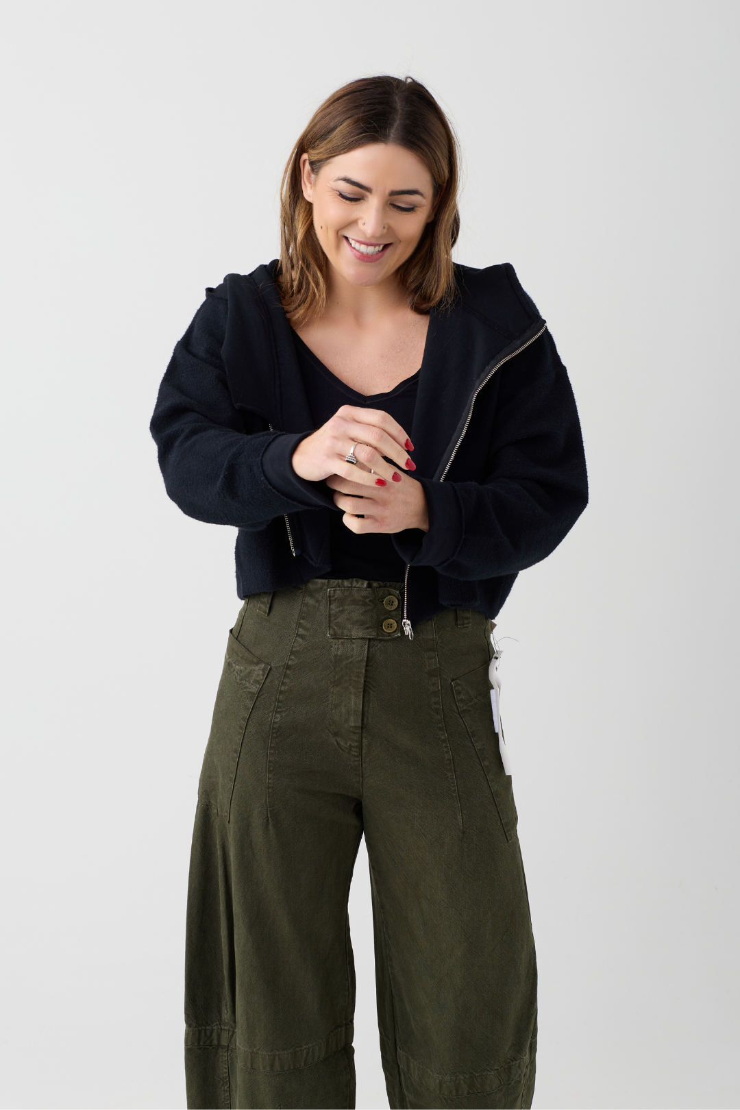 Lurdes Bergada Black Hooded Cardigan