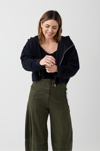 Lurdes Bergada Black Hooded Cardigan