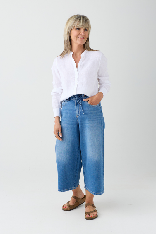 Mos Mosh Zack Blue Capri Jeans