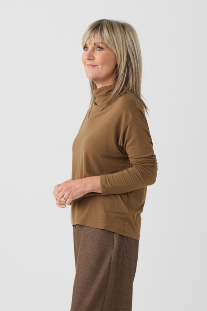 el2 Soft Camel Long Sleeve Top 1082