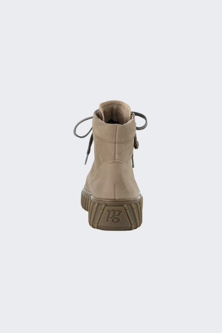 Paul Green Taupe Nubuk High-Top Trainers