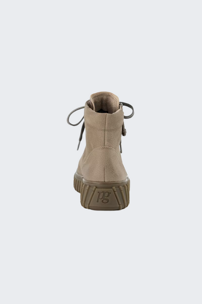 Paul Green Taupe Nubuk High-Top Trainers