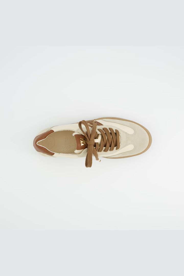 Paul Green Beige Soft Suede/Times Biscuit Trainer