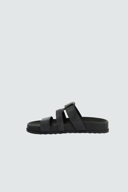 Paul Green Black/Silver Buckle Sandal