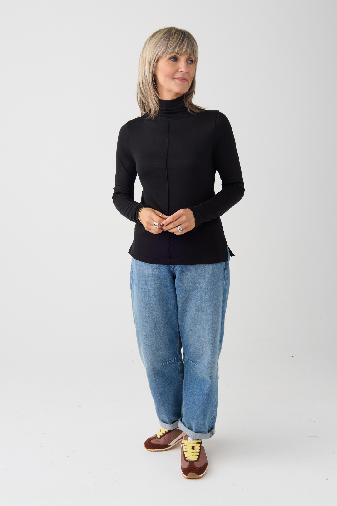el2 Black Long Sleeve Top