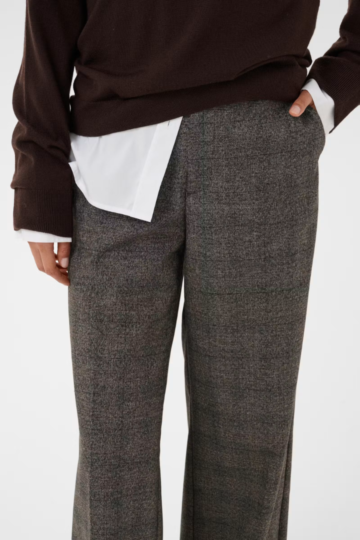 Part Two Ninni Black Check Trouser