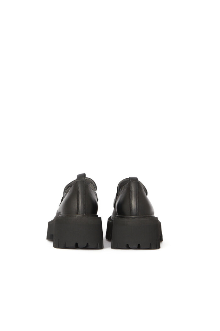 Lofina Black Loafer Shoe