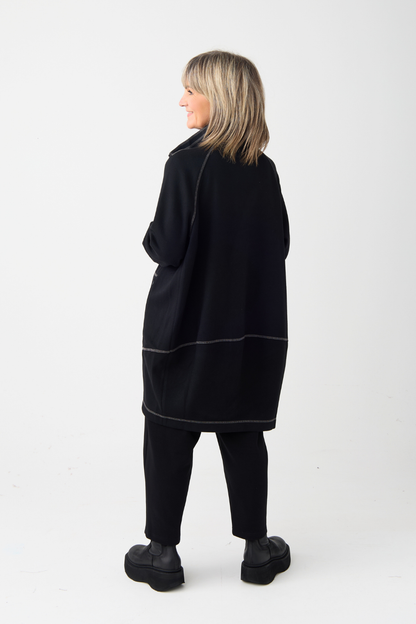 el2 Black Contrast Stitch Jacket