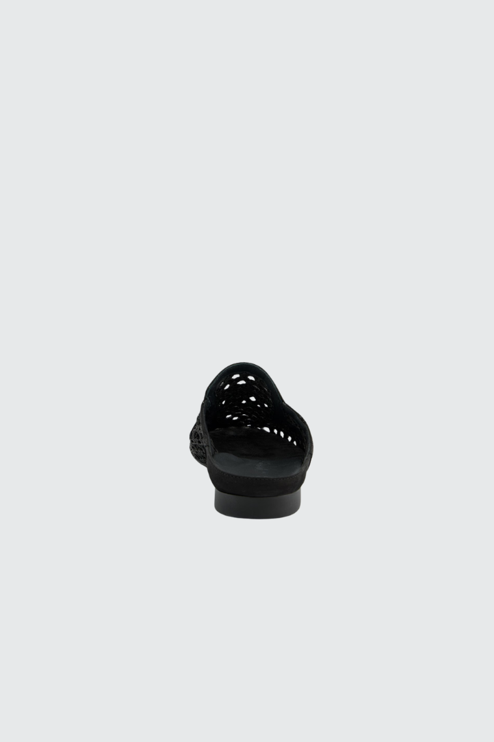 Paul Green Black Nubuk/Sisal Mule
