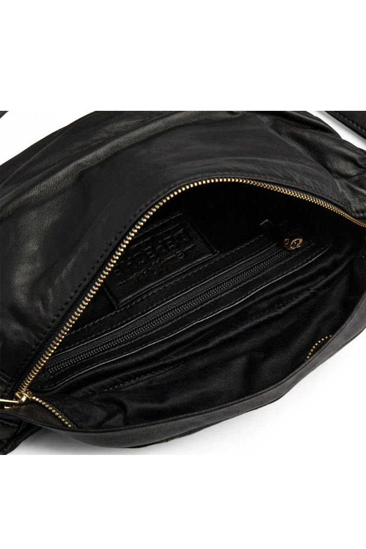 Depeche Black Ruched Bumbag