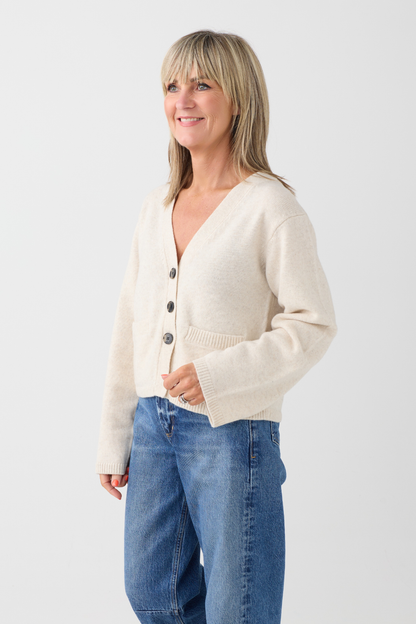 Part Two Sveva Oatmeal Melange Cardigan