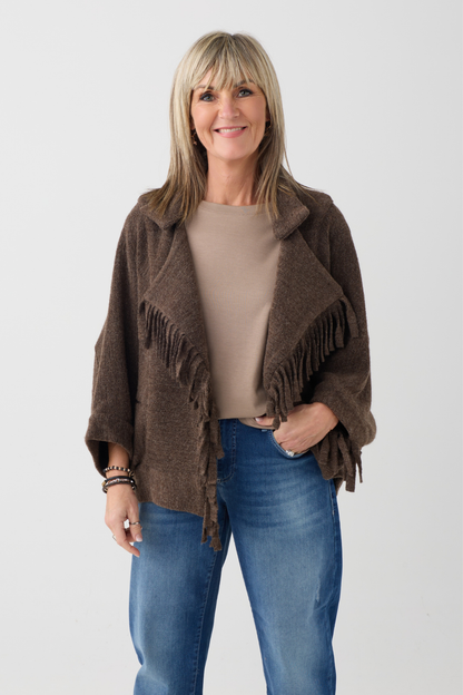 el2 Brown Fringe Jacket 6085