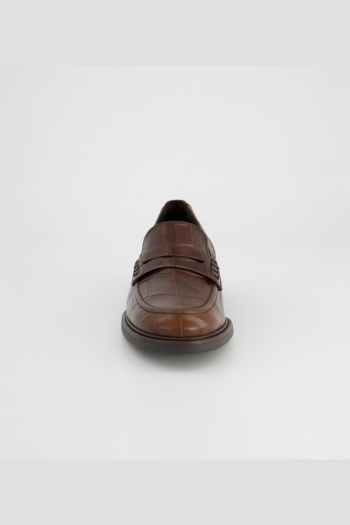 Paul Green Brown Big Croco Nougat Loafer