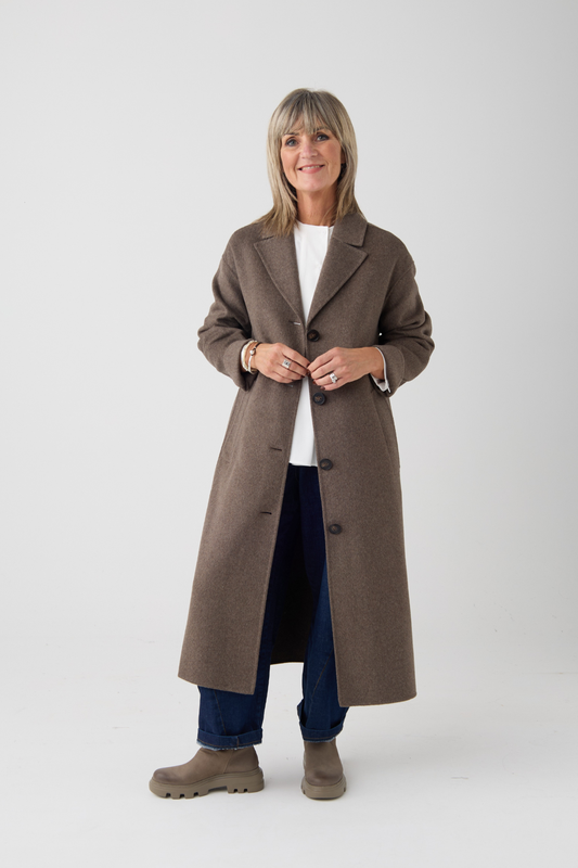 Part Two Lorelais Dark Walnut Melange Coat