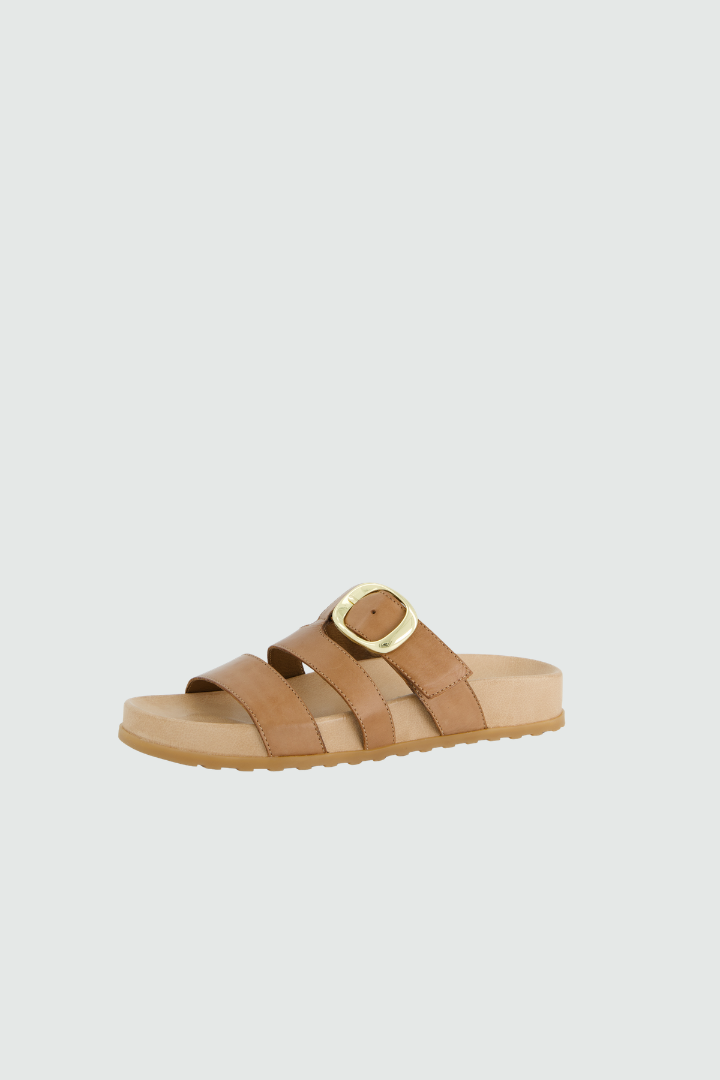 Paul Green Sahara/Gold Buckle Sandal
