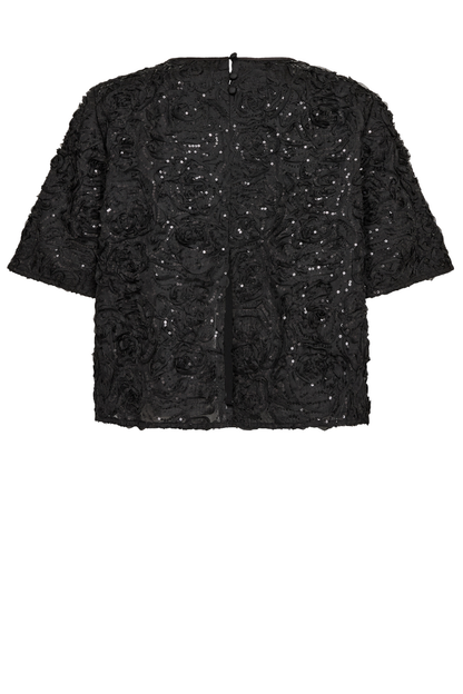 Mos Mosh Reya Sequin Black Top