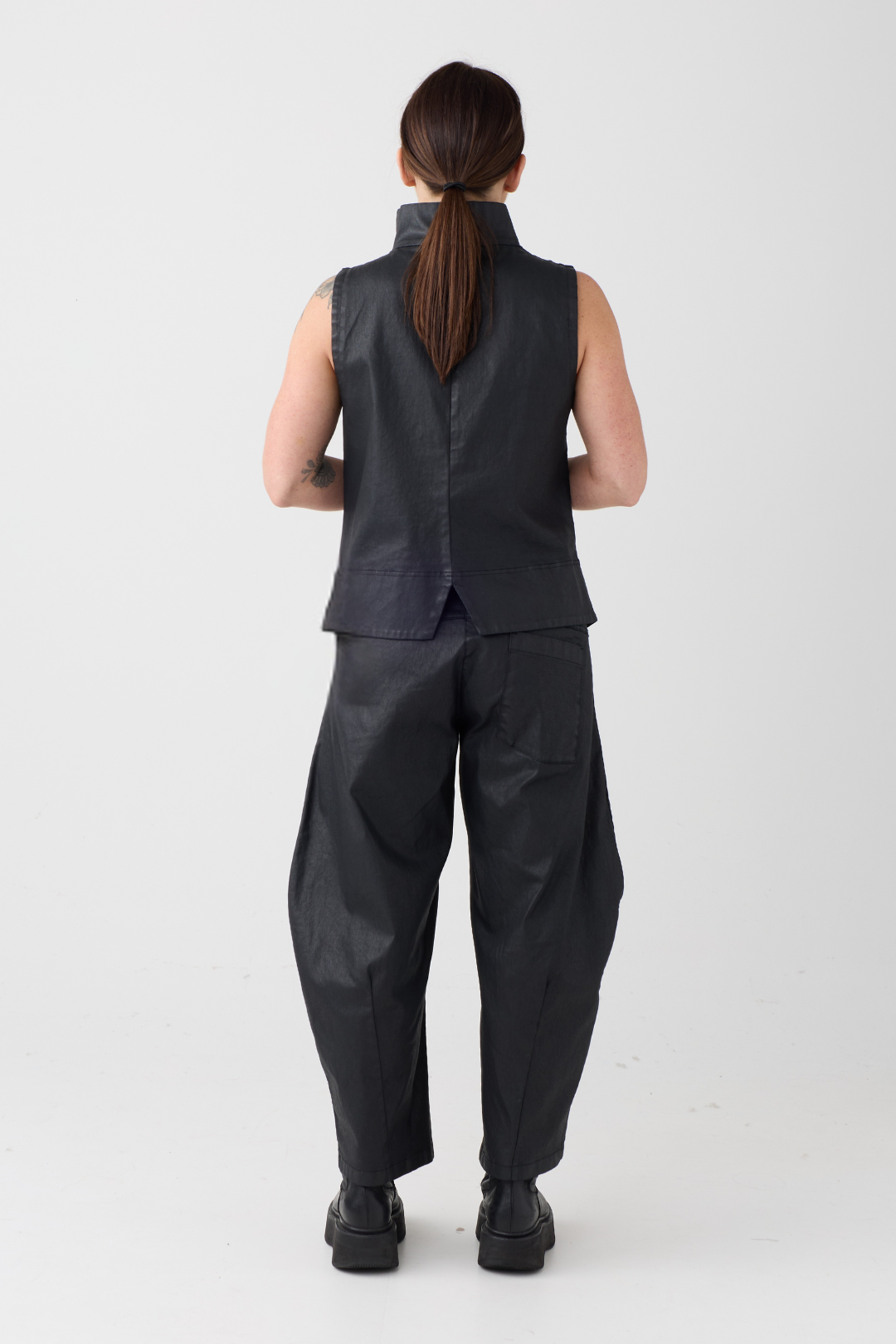 Lurdes Bergada Black Coated Waistcoat 280