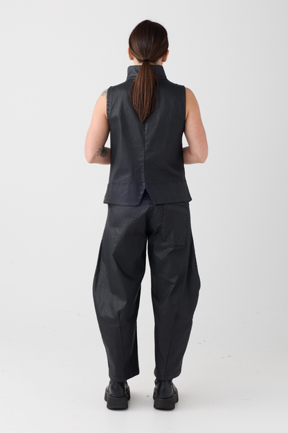 Lurdes Bergada Black Coated Waistcoat 280