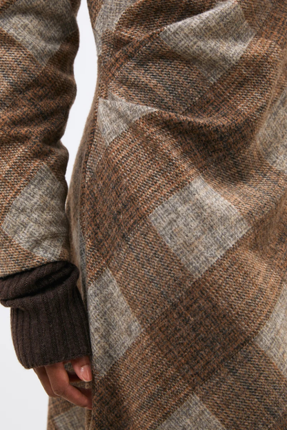 Humility MINORI Camel Plaid Dress