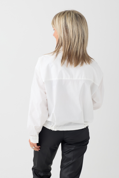 Milano White Bead Trimmed Collar Shirt