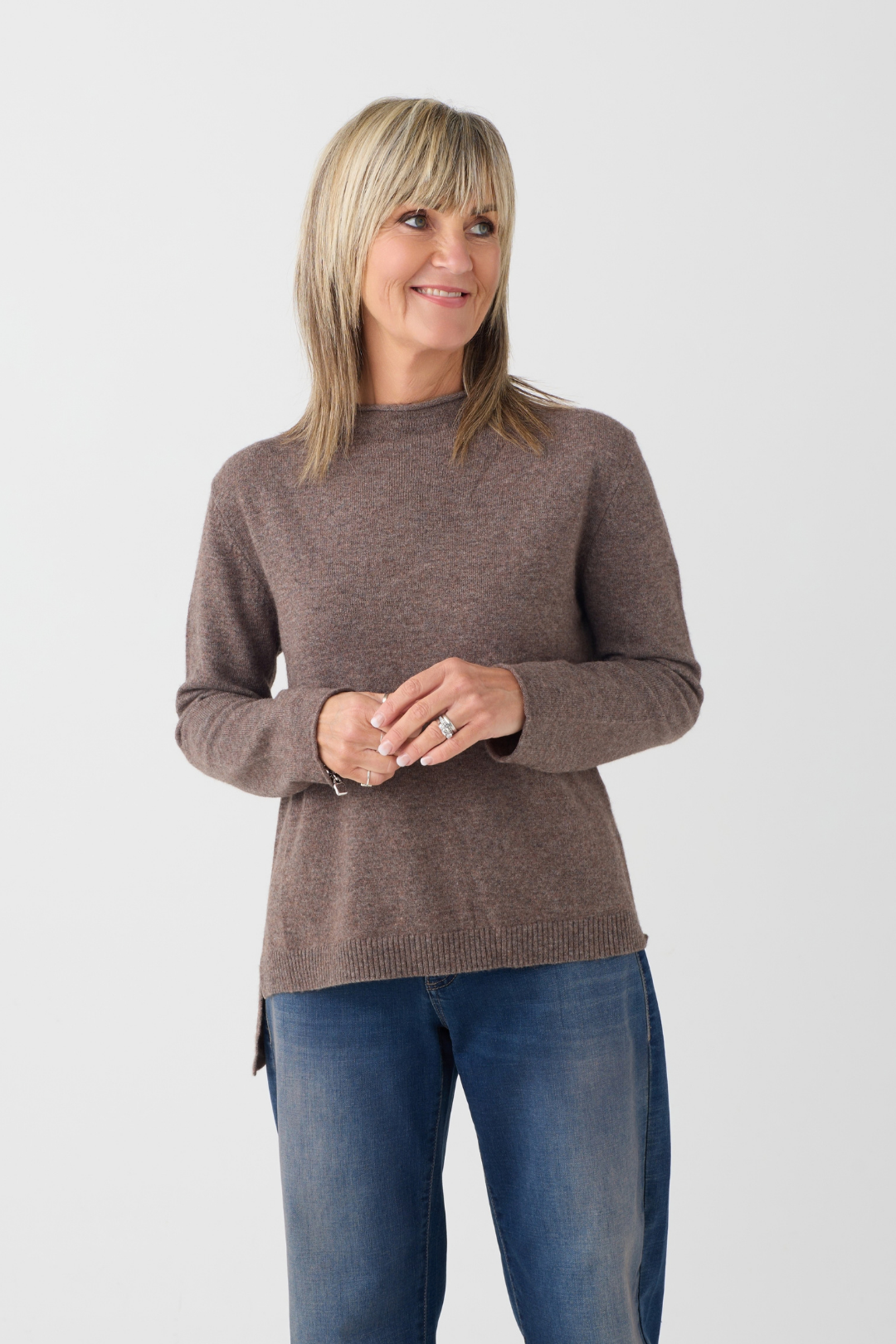 el2 Brown Roll Neck Jumper 1108