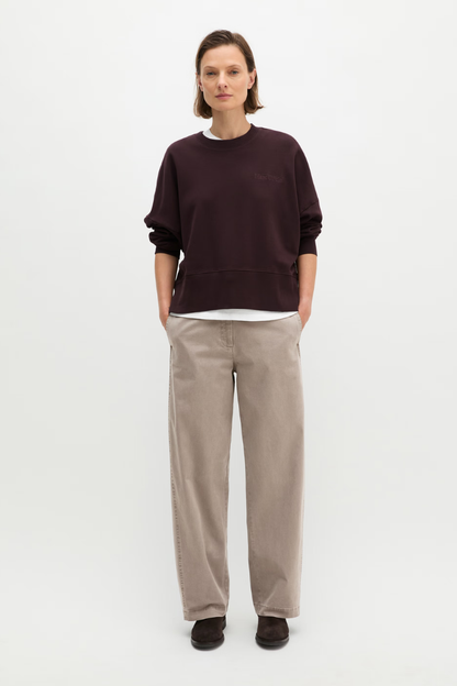 Marc O'Polo Black Cherry Cropped Sweatshirt