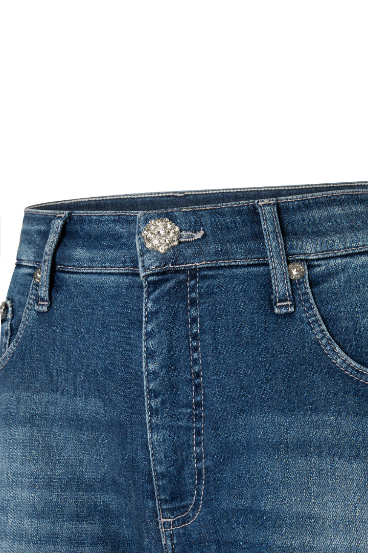 Mac Danni Vintage Indigo Glitter Barrel Jeans