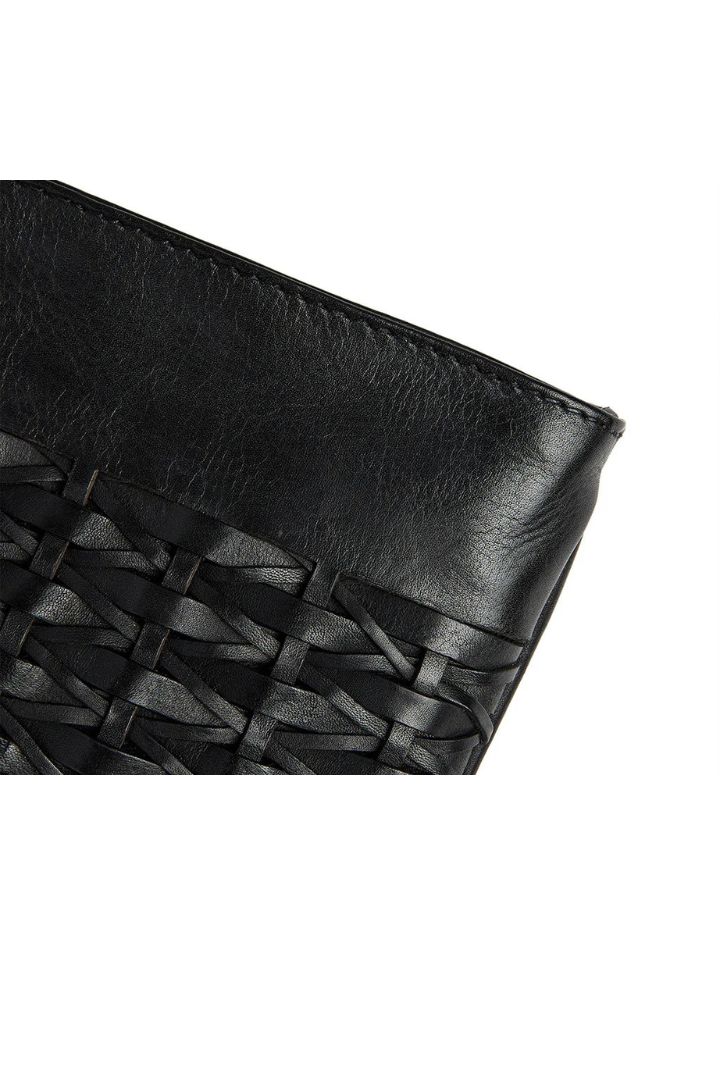 Depeche Black (Nero) Woven Clutch Bag