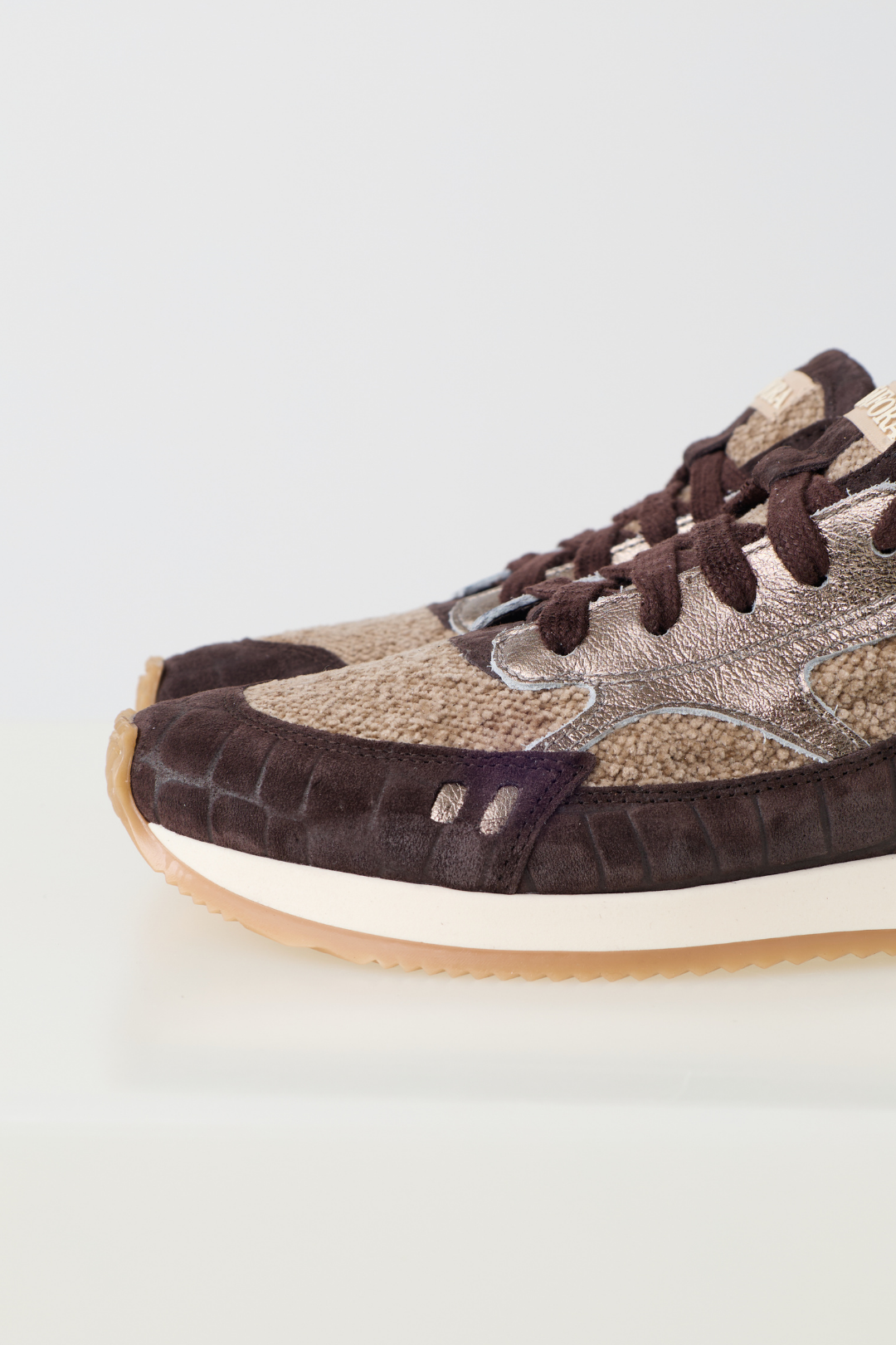 Andia Fora Toffee/Cream Hoty Cocco Suede Trainers