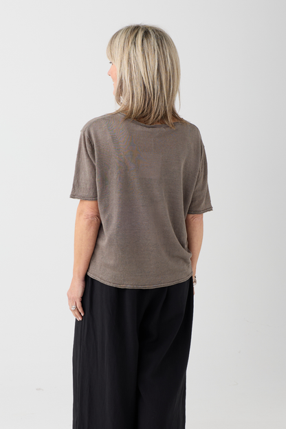 el2 Khaki Knit T-Shirt 1077