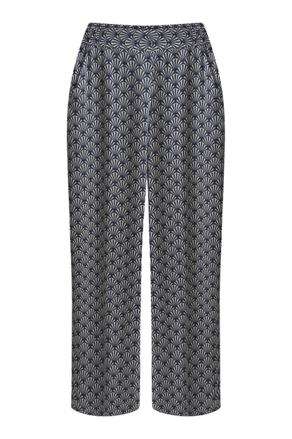 Milano Navy Print Trousers