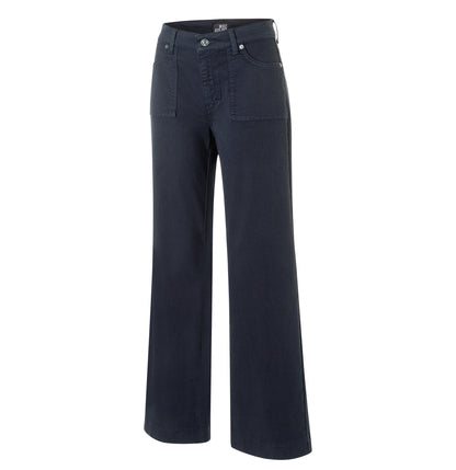 Mac Wide Dark Blue Trousers