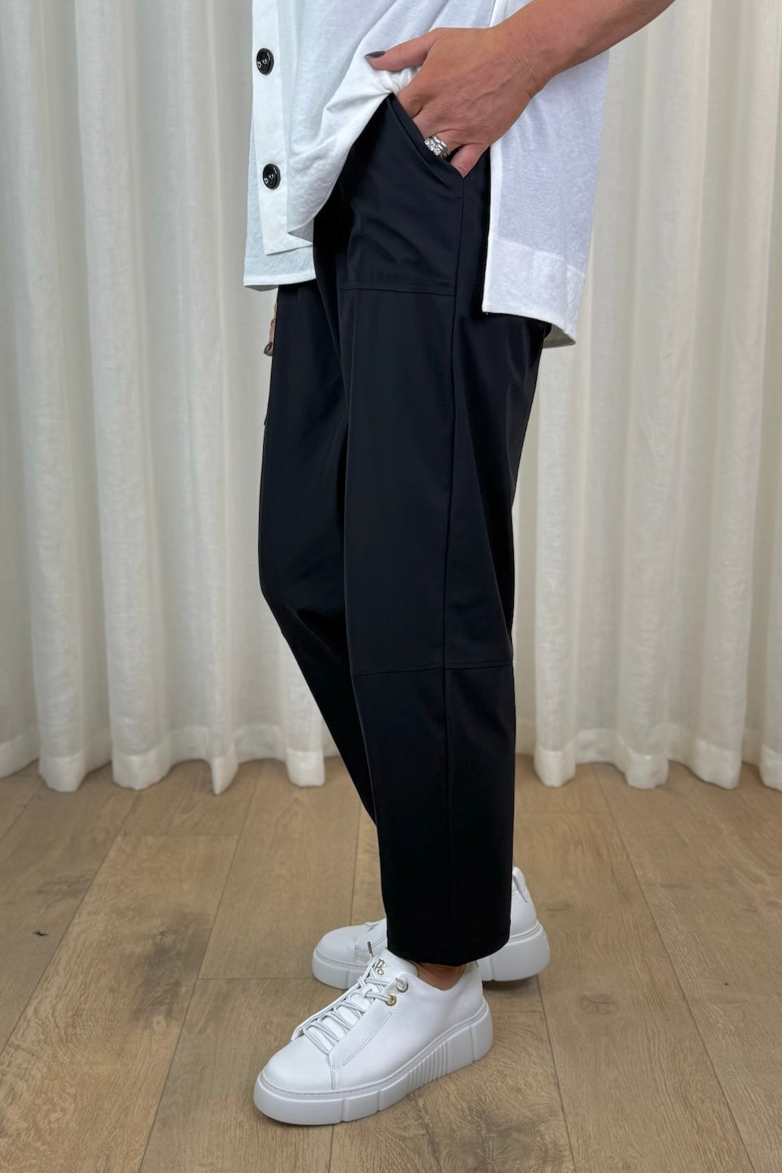 Naya Black Patch Pocket Trousers