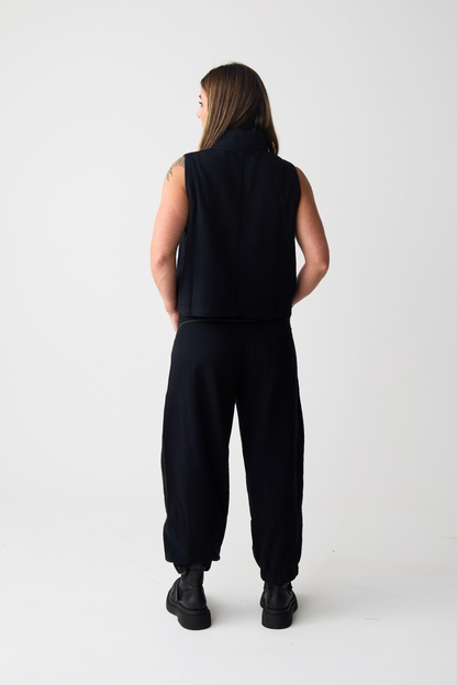 Lurdes Bergada Black Barrel Cuff Trouser
