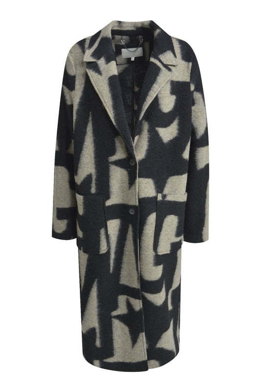 Milano Black Print Coat