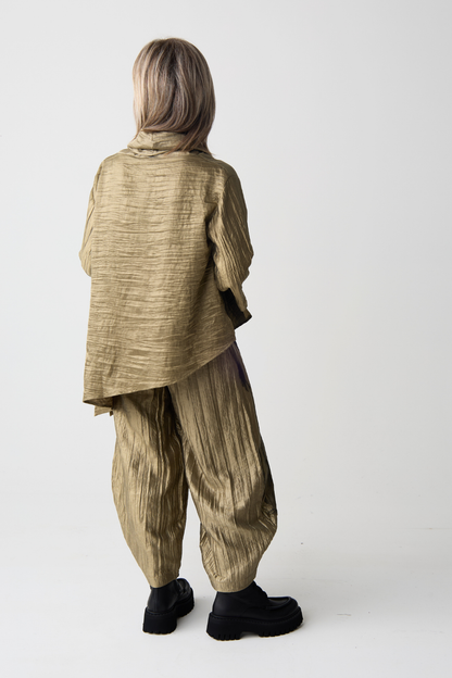 Ozai n Ku Gold Print Trousers