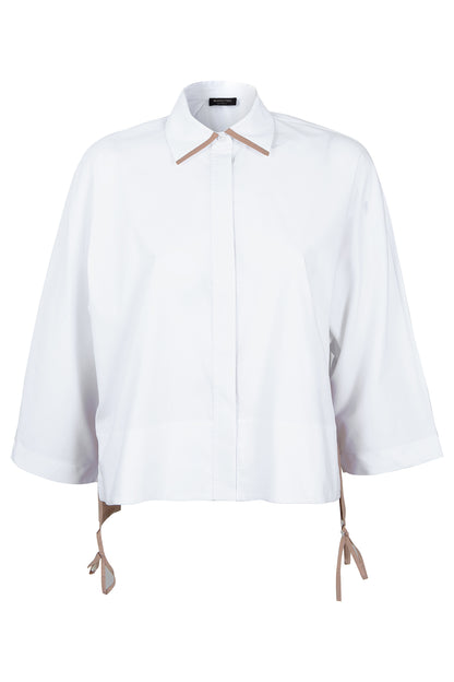 Margittes White/Biscuit Tie Detail Shirt