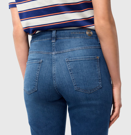 Mac Dream Mid Blue Straight Leg Jeans