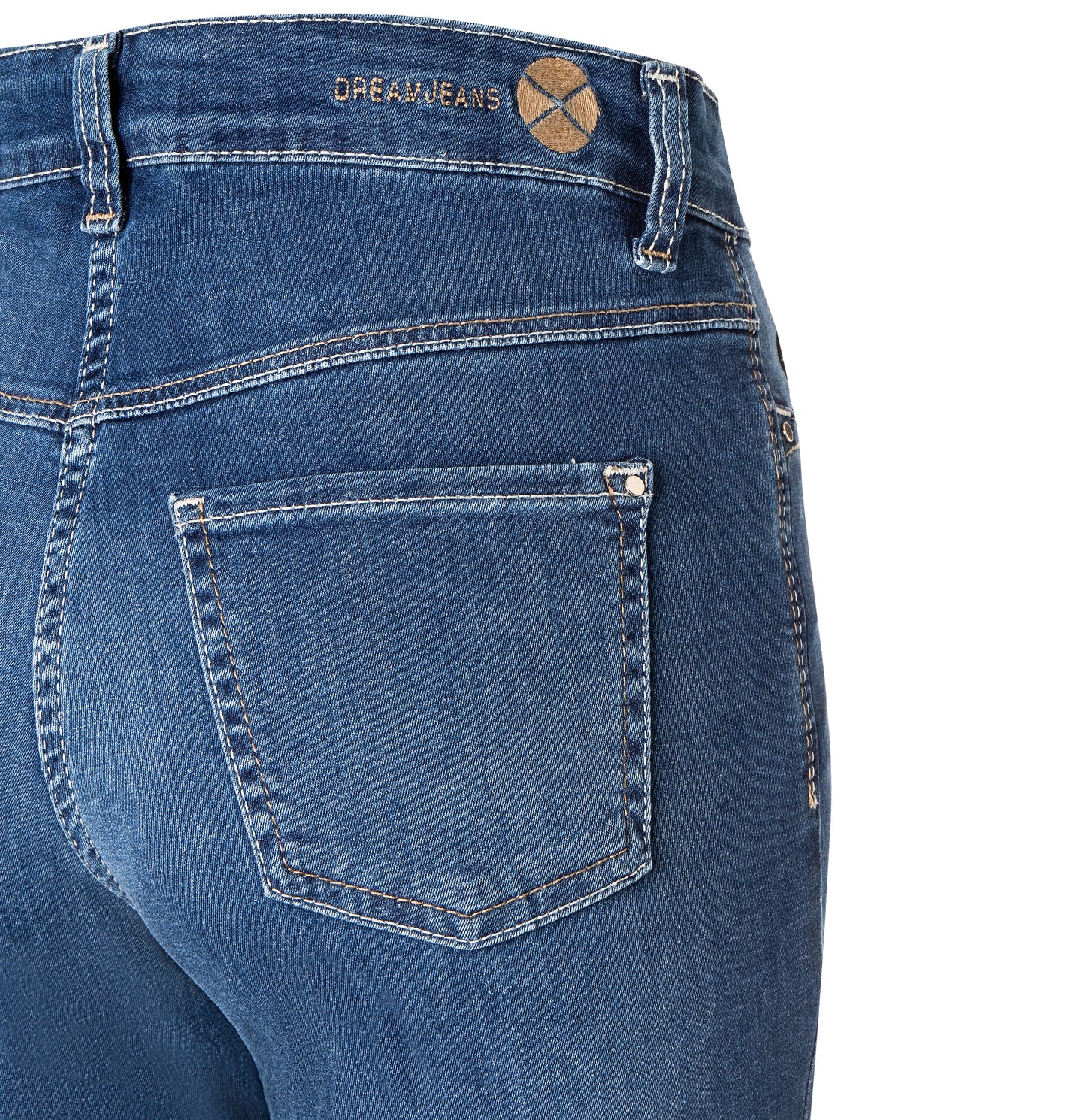 Mac Dream Mid Blue Straight Leg Jeans