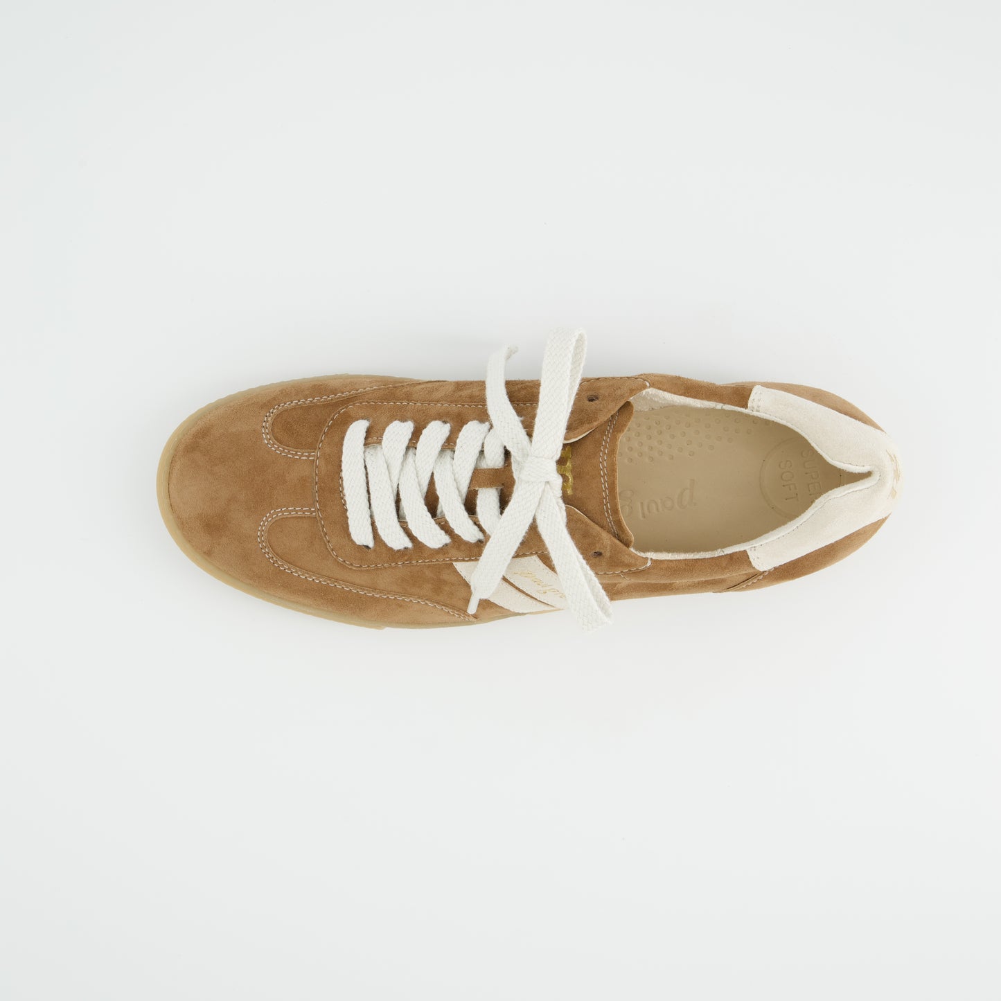 Paul Green Brown/Off White Suede Trainers